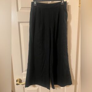 NWOT a new day Cropped Wide Leg Cotton and Rayon Blend Black Pants Size XS